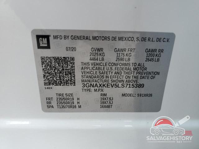3GNAXKEV5LS715389 2020 CHEVROLET EQUINOX photo no. 13