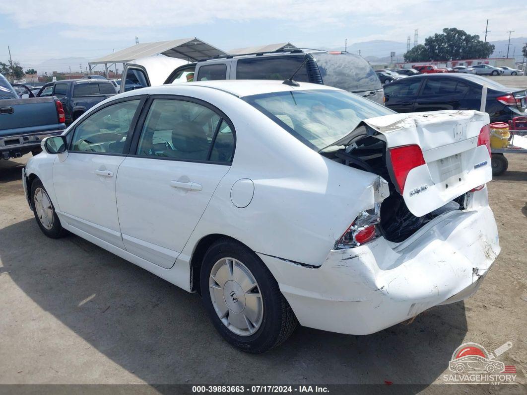 JHMFA36287S017434 2007 HONDA CIVIC HYBRID photo no. 3