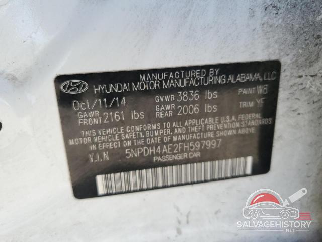 5NPDH4AE2FH597997 2015 HYUNDAI ELANTRA photo no. 12