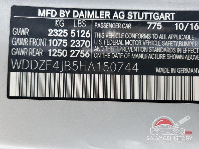 WDDZF4JB5HA150744 2017 MERCEDES-BENZ E-CLASS photo no. 12