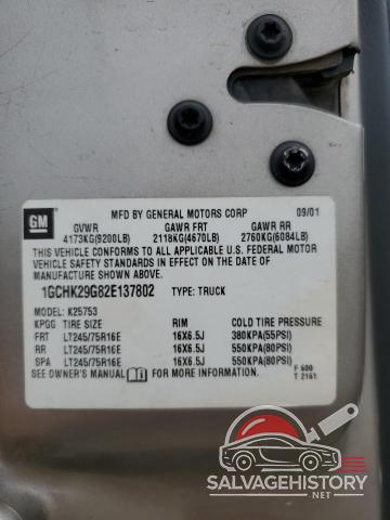 1GCHK29G82E137802 2002 CHEVROLET ALL Models photo no. 12