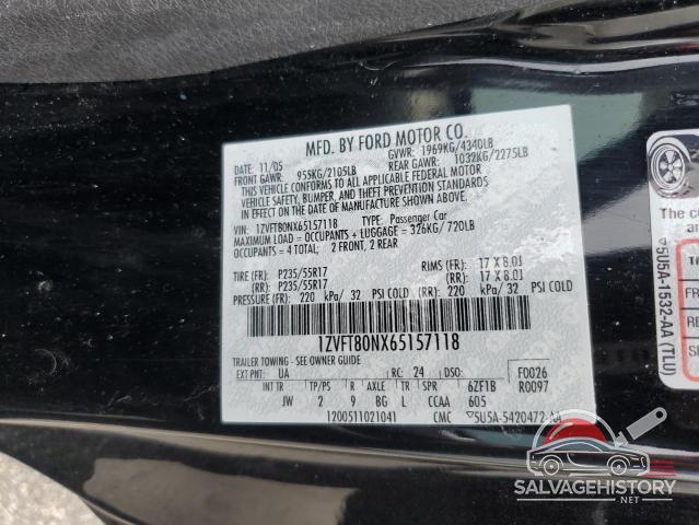 1ZVFT80NX65157118 2006 FORD ALL Models photo no. 13