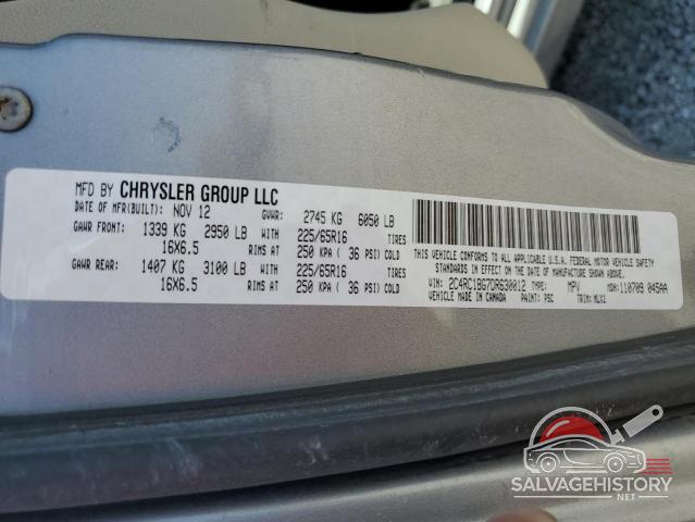 2C4RC1BG7DR630012 2013 CHRYSLER MINIVAN photo no. 13