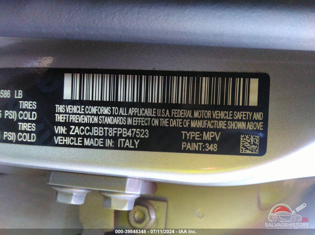 ZACCJBBT8FPB47523 2015 JEEP RENEGADE photo no. 9
