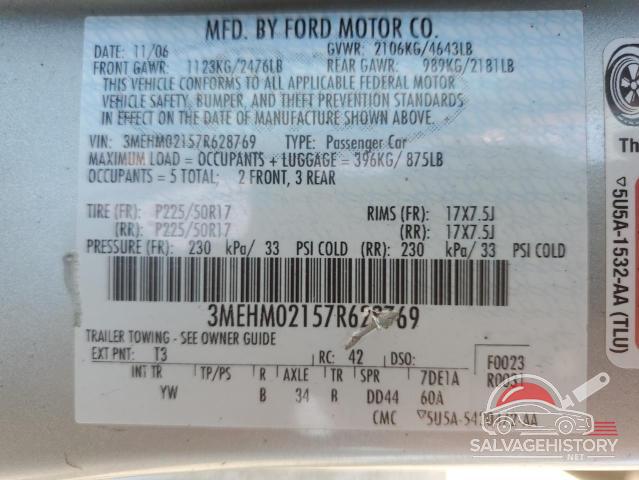 3MEHM02157R628769 2007 MERCURY MILAN photo no. 12