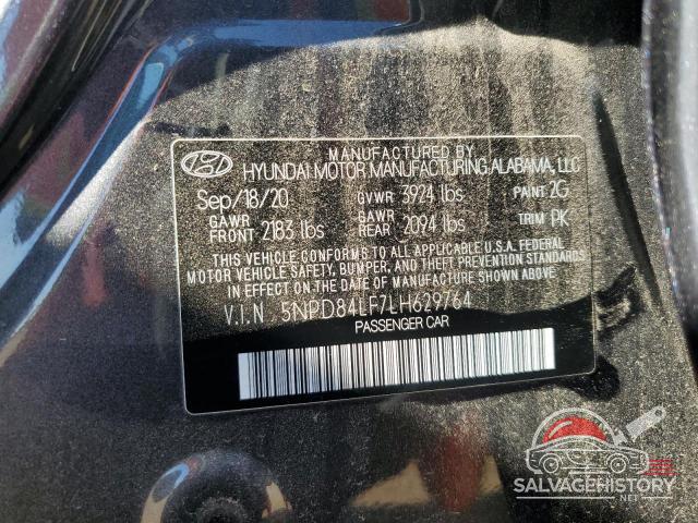 5NPD84LF7LH629764 2020 HYUNDAI ELANTRA photo no. 12