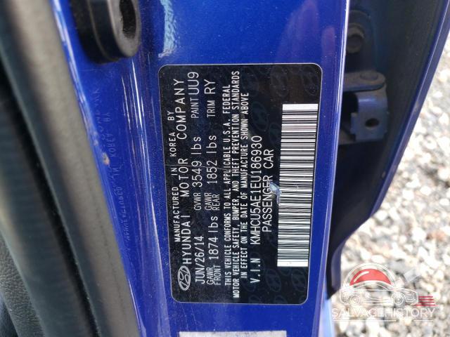 KMHCU5AE1EU186930 2014 HYUNDAI ACCENT photo no. 12