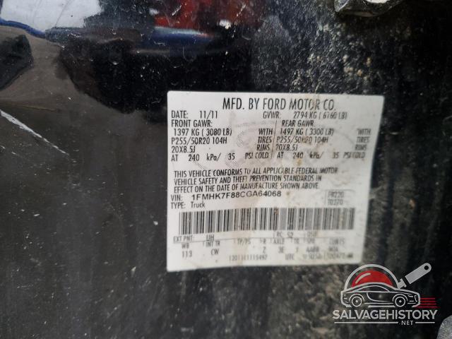 1FMHK7F88CGA64068 2012 FORD EXPLORER photo no. 13
