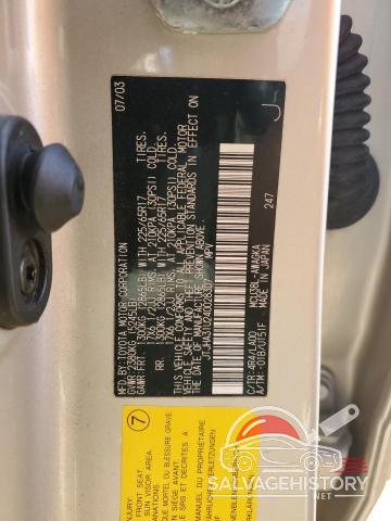 JTJHA31U240028307 2004 LEXUS RX330 photo no. 13
