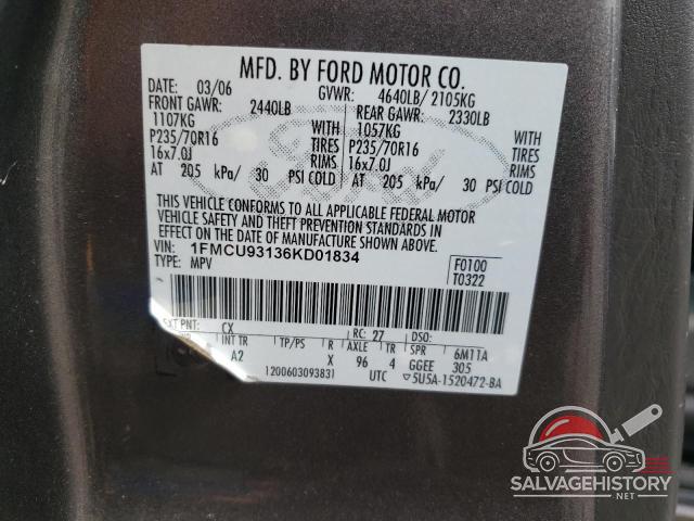 1FMCU93136KD01834 2006 FORD ESCAPE photo no. 13