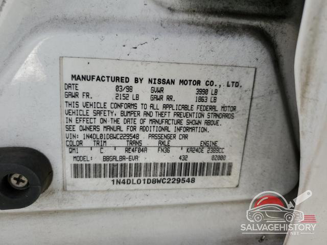 1N4DL01D8WC229548 1998 NISSAN ALTIMA photo no. 12