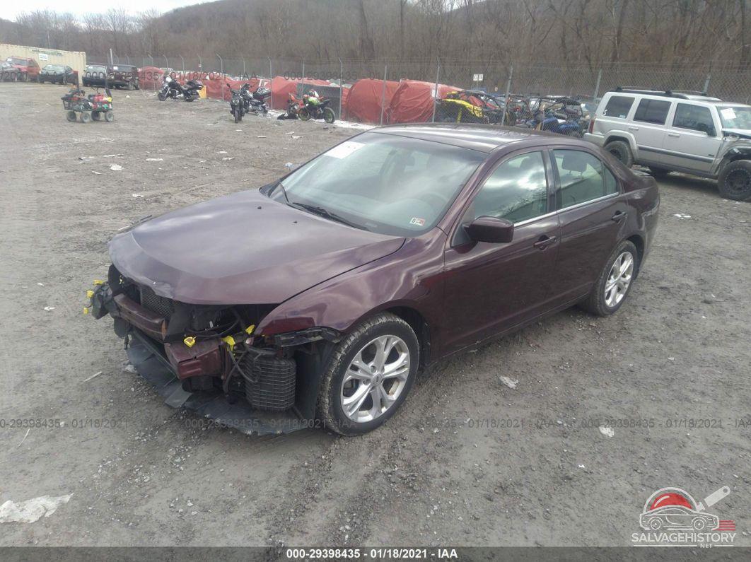 3FAHP0HA4CR373242 2012 FORD FUSION photo no. 2