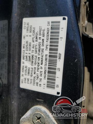 1HGCM56717A128076 2007 HONDA ACCORD photo no. 12