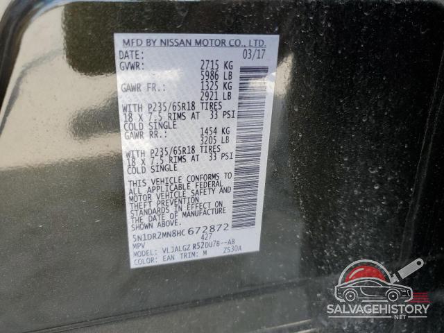 5N1DR2MN8HC672872 2017 NISSAN PATHFINDER photo no. 13