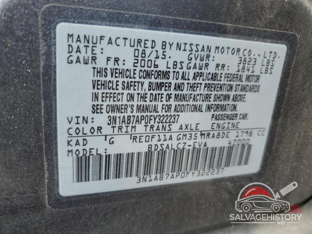 3N1AB7AP0FY322237 2015 NISSAN SENTRA photo no. 12