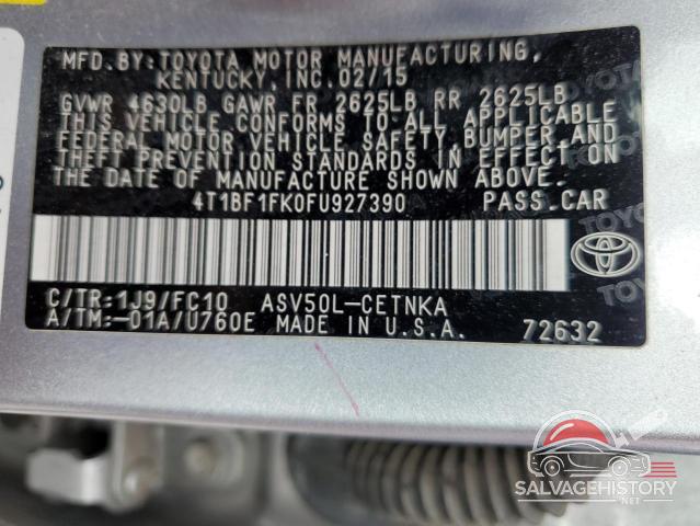 4T1BF1FK0FU927390 2015 TOYOTA CAMRY photo no. 13