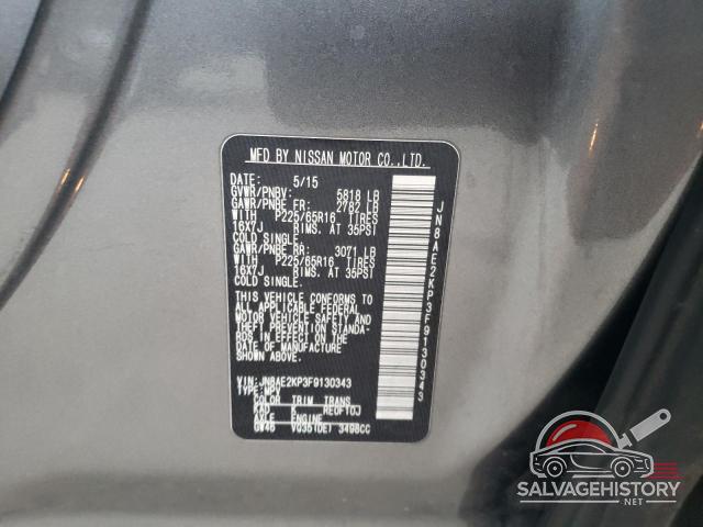 JN8AE2KP3F9130343 2015 NISSAN QUEST photo no. 12