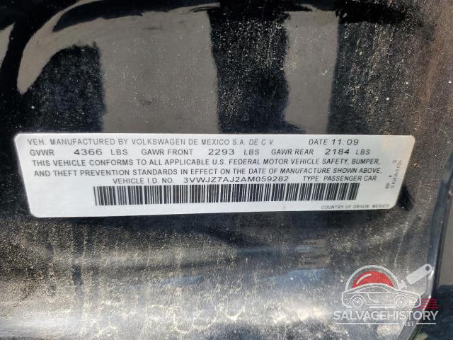 3VWJZ7AJ2AM059282 2010 VOLKSWAGEN JETTA photo no. 12
