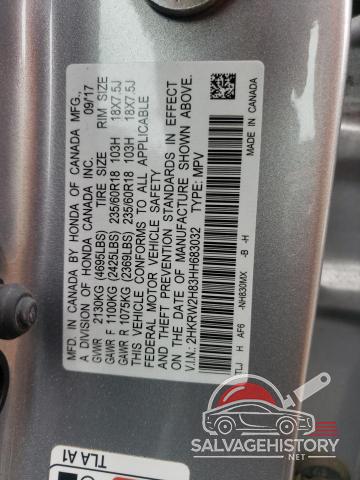 2HKRW2H83HH683032 2017 HONDA CRV photo no. 12