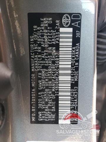 2T1BURHE7KC166817 2019 TOYOTA COROLLA photo no. 12