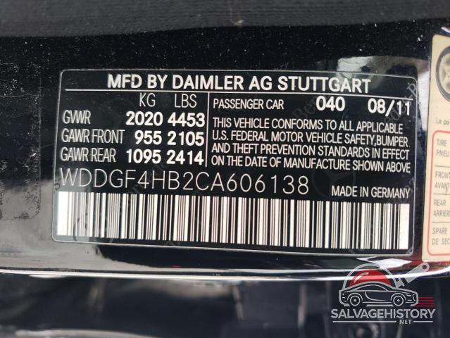 WDDGF4HB2CA606138 2012 MERCEDES-BENZ C-CLASS photo no. 12