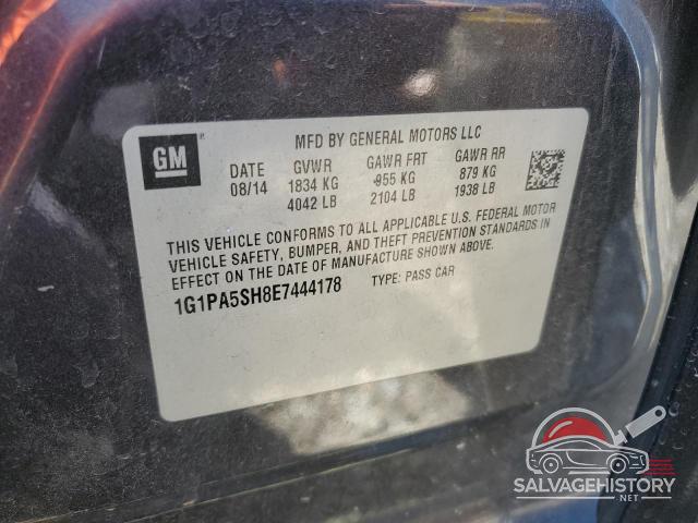 1G1PA5SH8E7444178 2014 CHEVROLET CRUZE photo no. 12