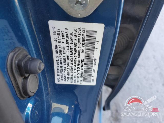 19XFB2F93CE067953 2012 HONDA CIVIC photo no. 12