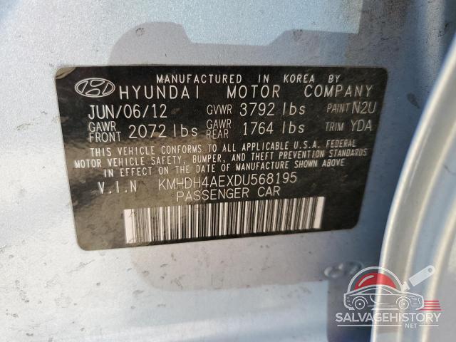KMHDH4AEXDU568195 2013 HYUNDAI ELANTRA photo no. 12