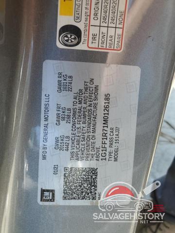 1G1FF1R71M0126185 2021 CHEVROLET CAMARO photo no. 12