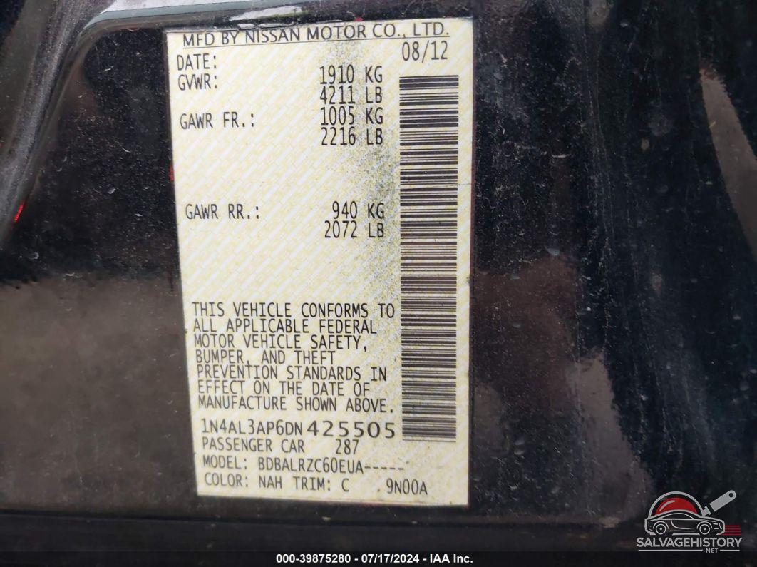 1N4AL3AP6DN425505 2013 NISSAN ALTIMA photo no. 9