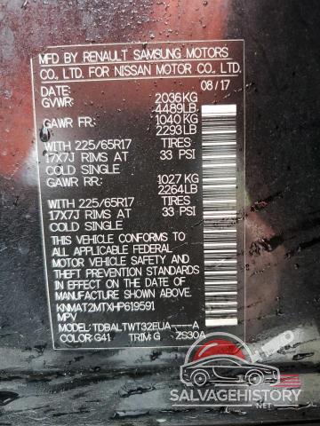KNMAT2MTXHP619591 2017 NISSAN ROGUE photo no. 13