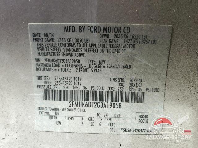 2FMHK6DT2GBA19058 2016 FORD FLEX photo no. 13
