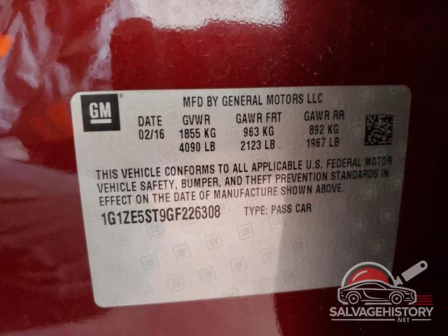 1G1ZE5ST9GF226308 2016 CHEVROLET MALIBU photo no. 12