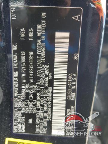 5TDZKRFH2FS048480 2015 TOYOTA HIGHLANDER photo no. 13