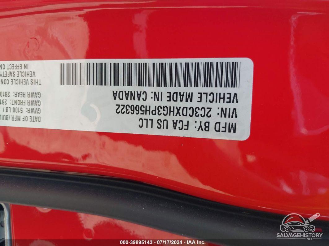 2C3CDXHG3PH566322 2023 DODGE CHARGER photo no. 9