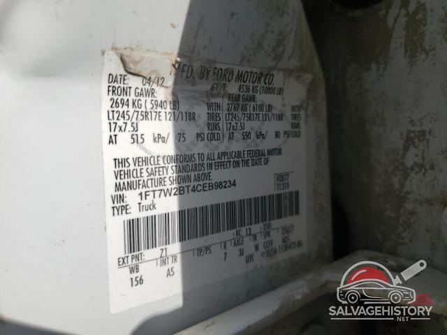 1FT7W2BT4CEB98234 2012 FORD F250 photo no. 12