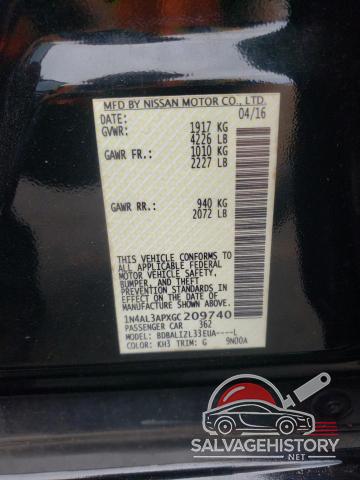 1N4AL3APXGC209740 2016 NISSAN ALTIMA photo no. 12