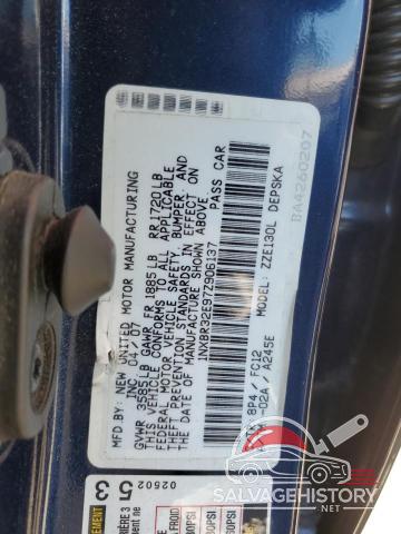1NXBR32E97Z906137 2007 TOYOTA COROLLA photo no. 12