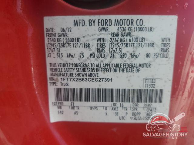 1FT7X2B63CEC27391 2012 FORD F250 photo no. 12