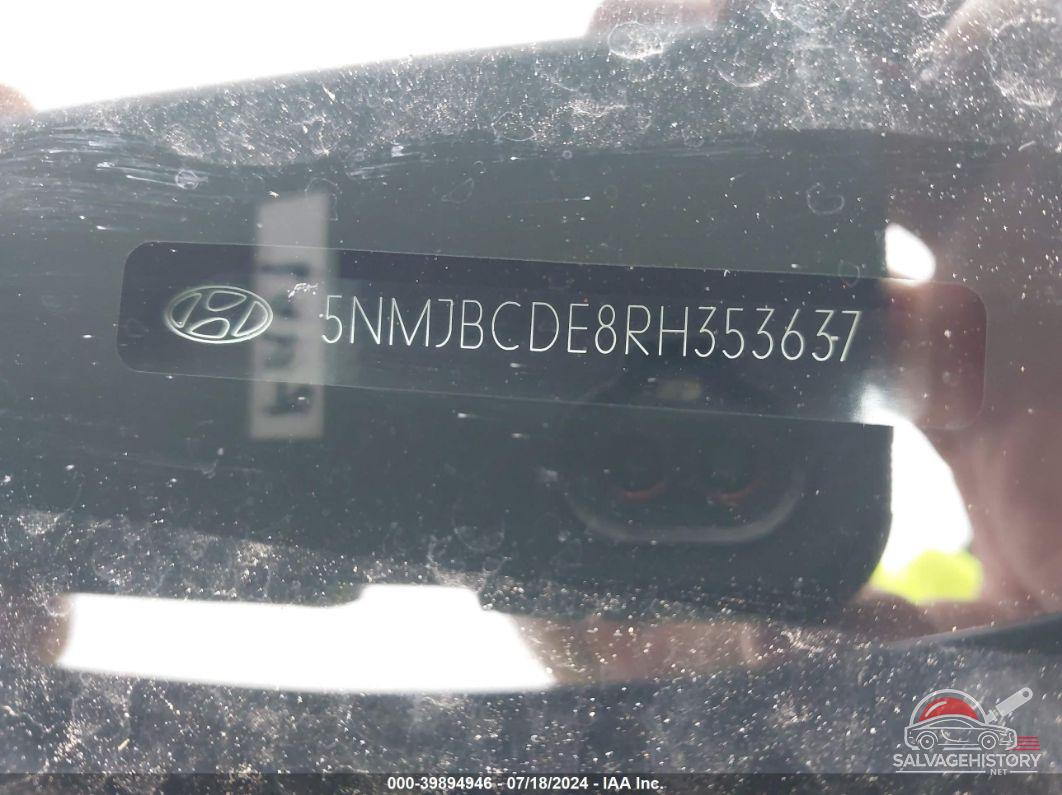 5NMJBCDE8RH353637 2024 HYUNDAI TUCSON photo no. 9