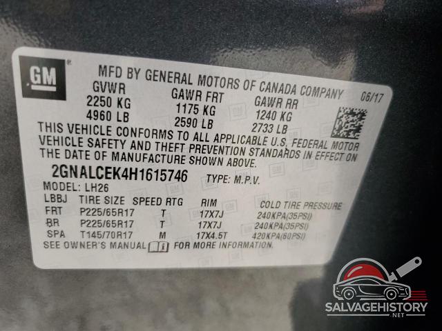 2GNALCEK4H1615746 2017 CHEVROLET EQUINOX photo no. 13