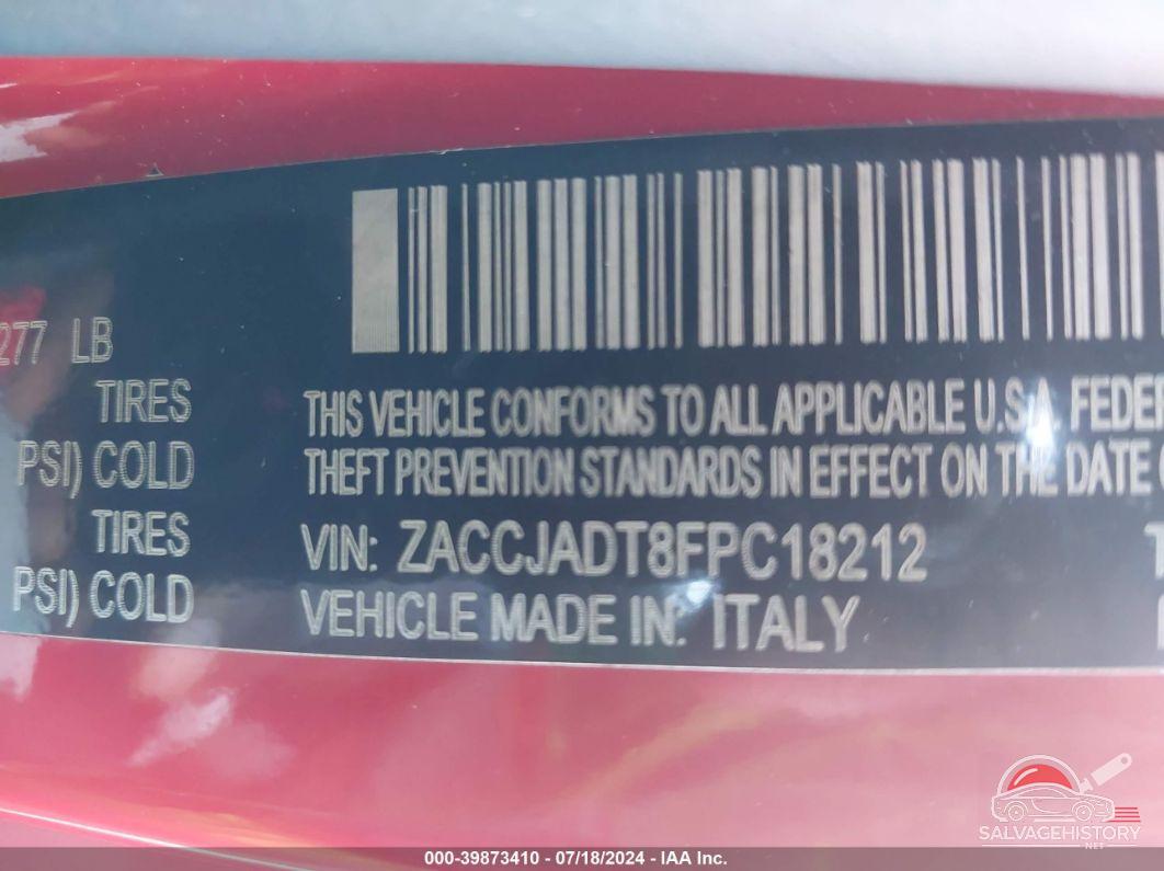 ZACCJADT8FPC18212 2015 JEEP RENEGADE photo no. 9