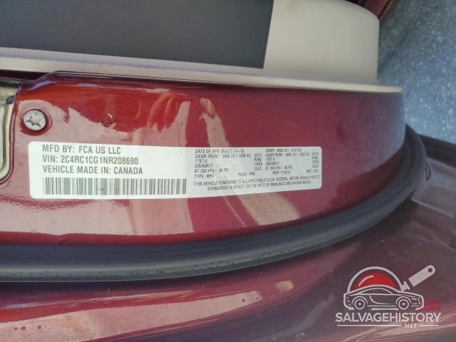 2C4RC1CG1NR208690 2022 CHRYSLER MINIVAN photo no. 13
