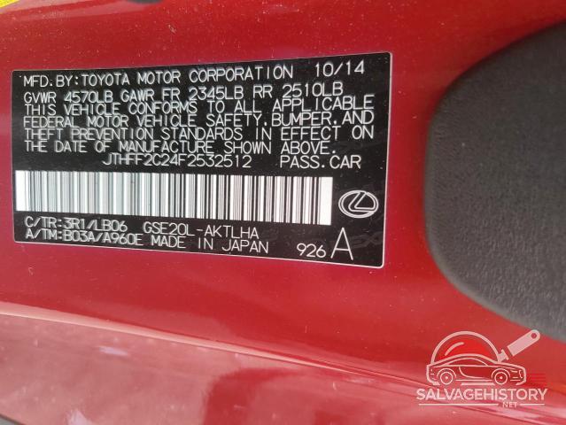 JTHFF2C24F2532512 2015 LEXUS IS photo no. 13