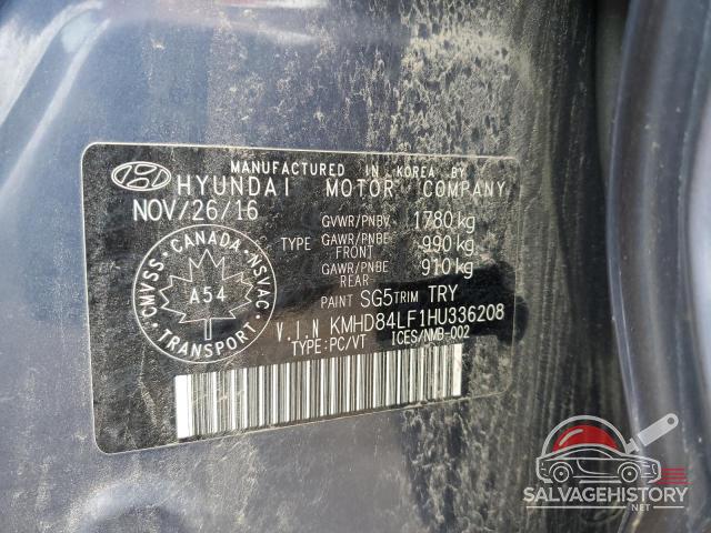KMHD84LF1HU336208 2017 HYUNDAI ELANTRA photo no. 12