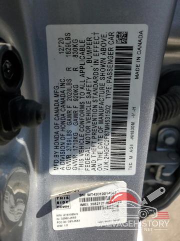 2HGFC2F87MH531502 2021 HONDA CIVIC photo no. 13