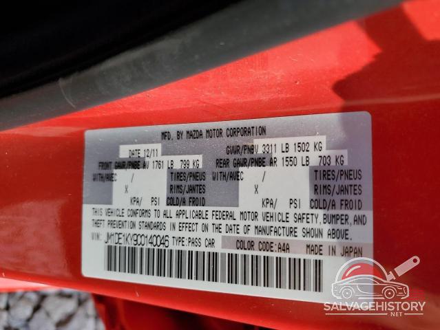 JM1DE1KY9C0140046 2012 MAZDA 2 photo no. 12