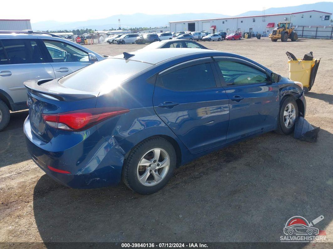 KMHDH4AE6FU390417 2015 HYUNDAI ELANTRA photo no. 4