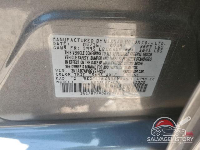 3N1AB7AP0GY274269 2016 NISSAN SENTRA photo no. 12