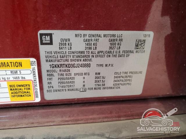 1GKKRTKD3GJ240880 2016 GMC ACADIA DEN photo no. 14